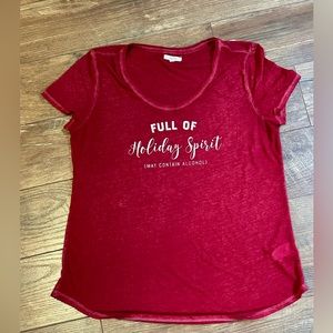 Maurice's Holiday Sheer Tee Size Medium